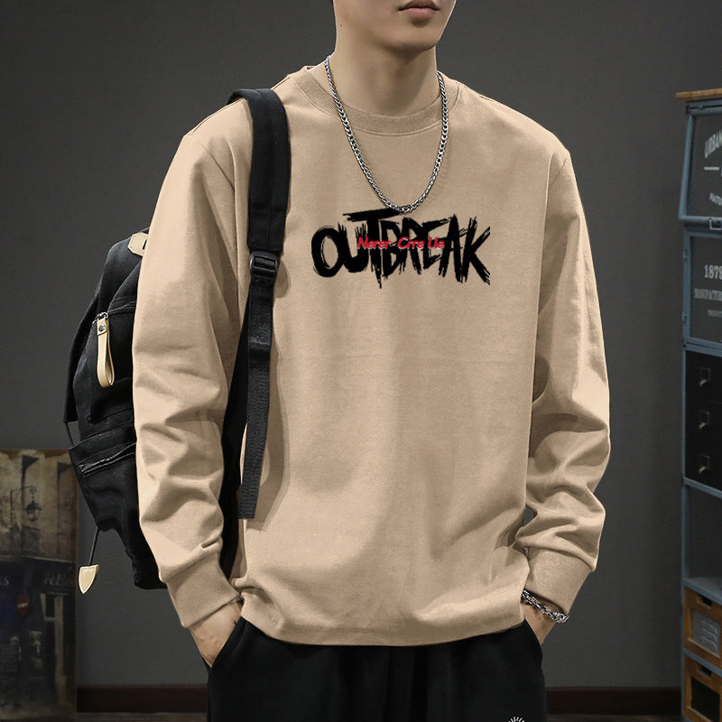 Heavyweight Cotton Loose Fit Long Sleeve Printed T-Shirt