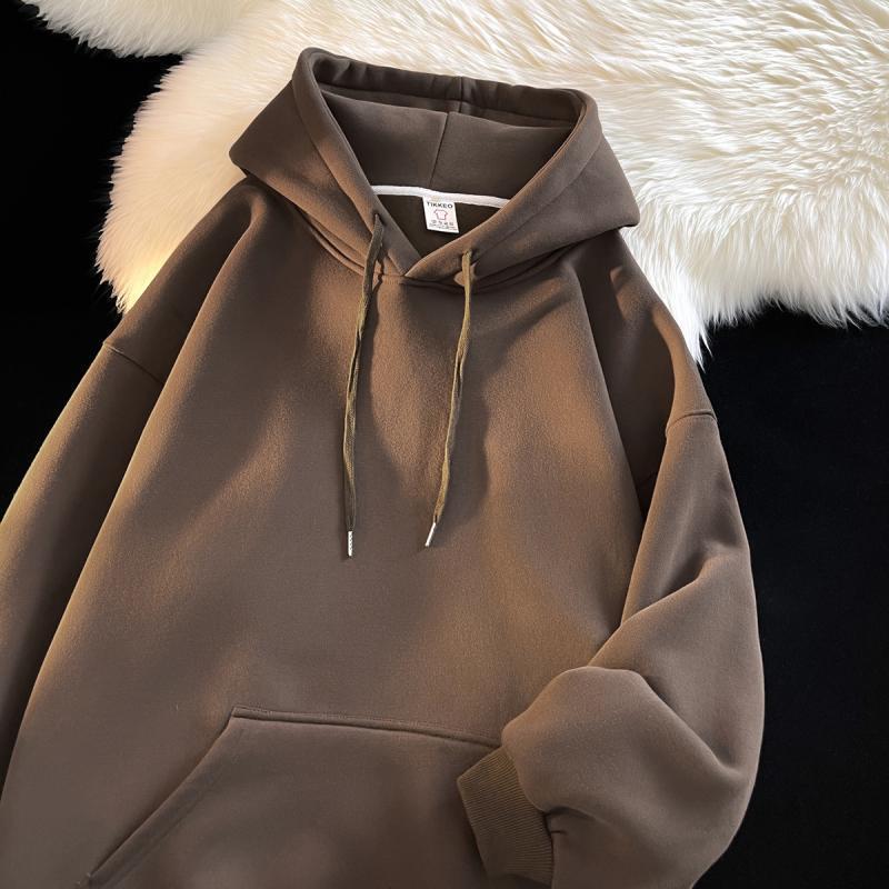Oversized Fleece Lined Hooded Pullover Sweatshirt