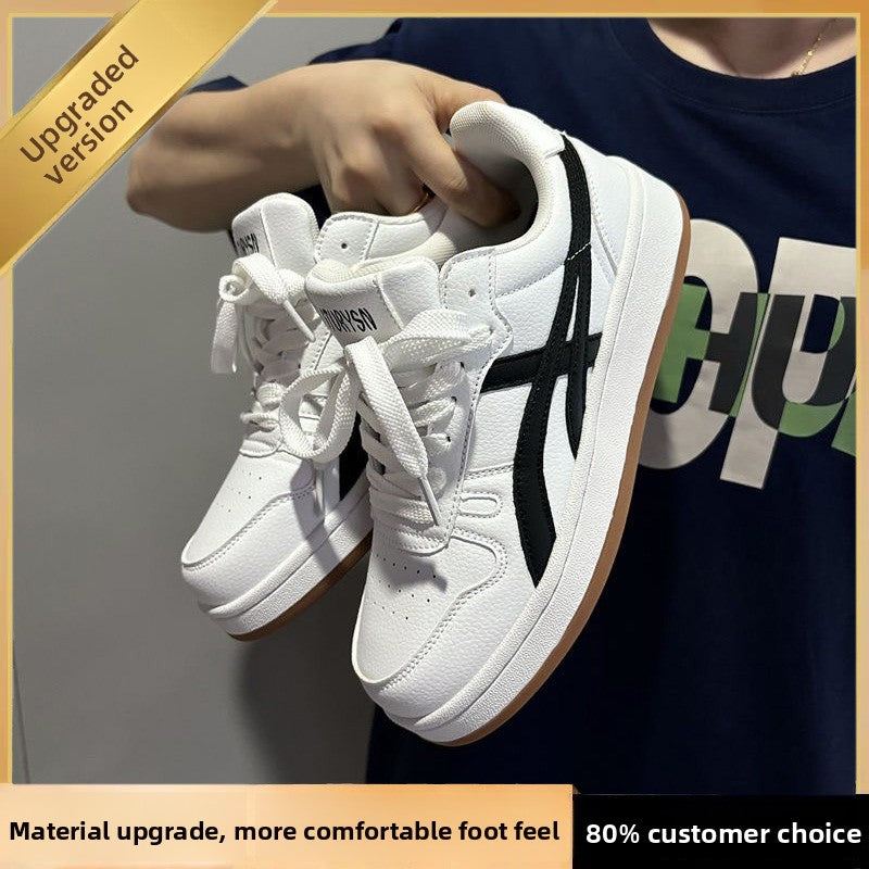 Retro Low Top Thick Sole Lace Up Casual Sneakers