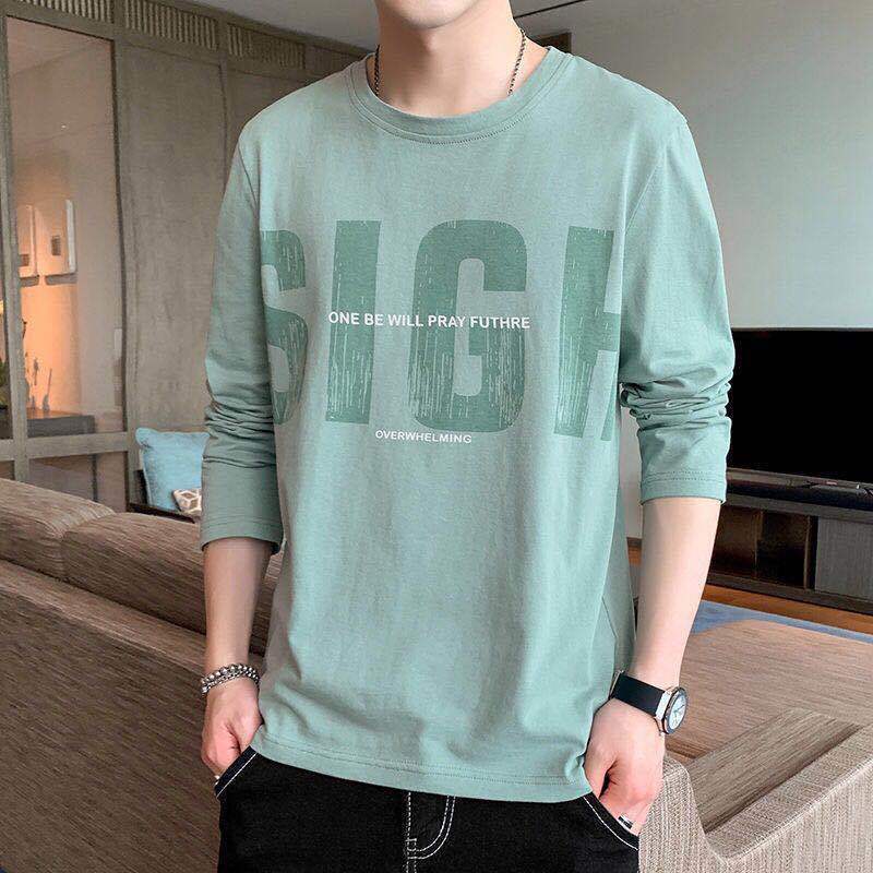 Loose Fit Letter Print Crewneck Long Sleeve T-Shirt