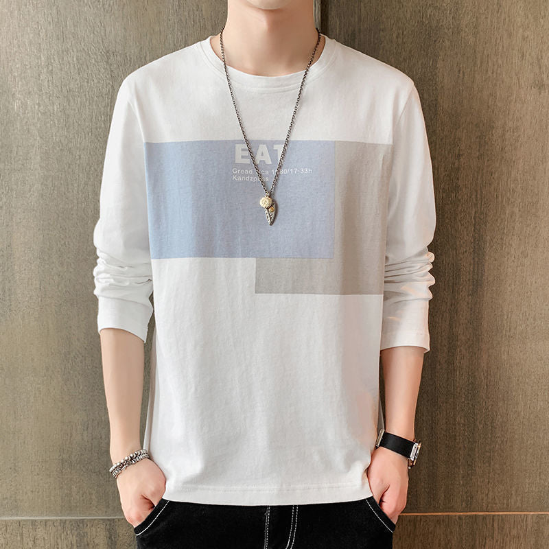 Loose Fit Letter Print Crewneck Long Sleeve T-Shirt