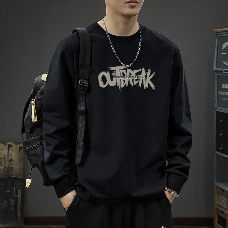 Heavyweight Cotton Loose Fit Long Sleeve Printed T-Shirt