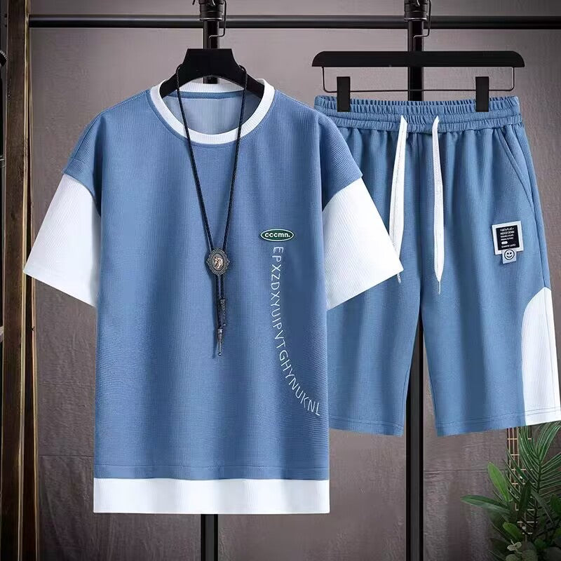 Lightweight Loose Fit Sports Leisure T-Shirt and Shorts Set