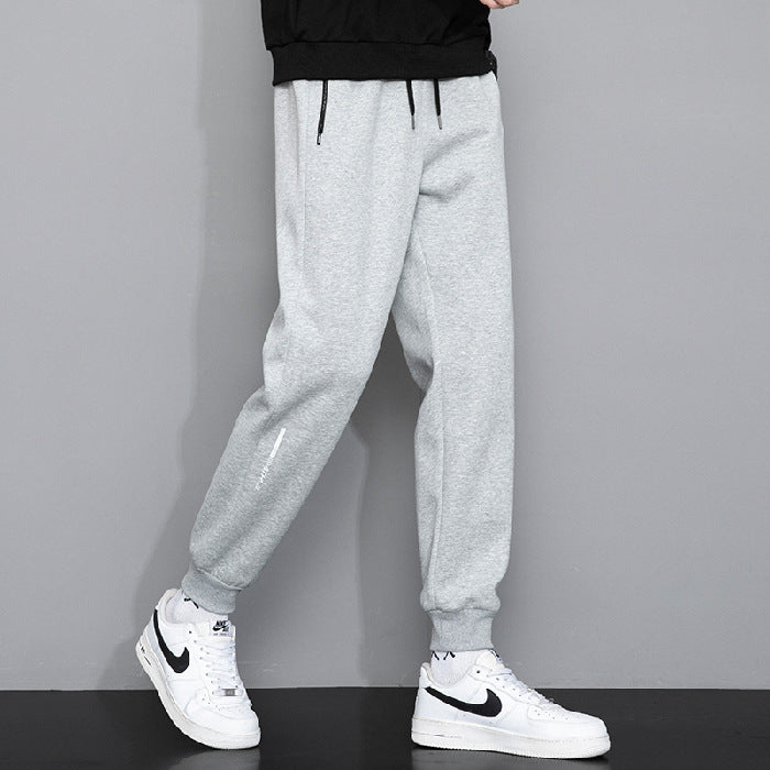 Elastic Waist Straight Leg and Tapered Casual Sports Pants
