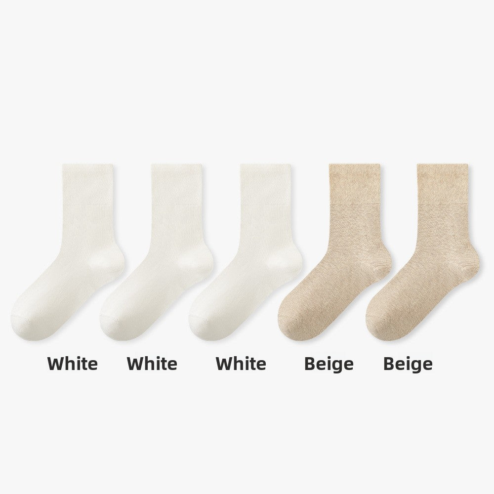 Pure Cotton Antibacterial Mid Calf Unisex Casual Socks