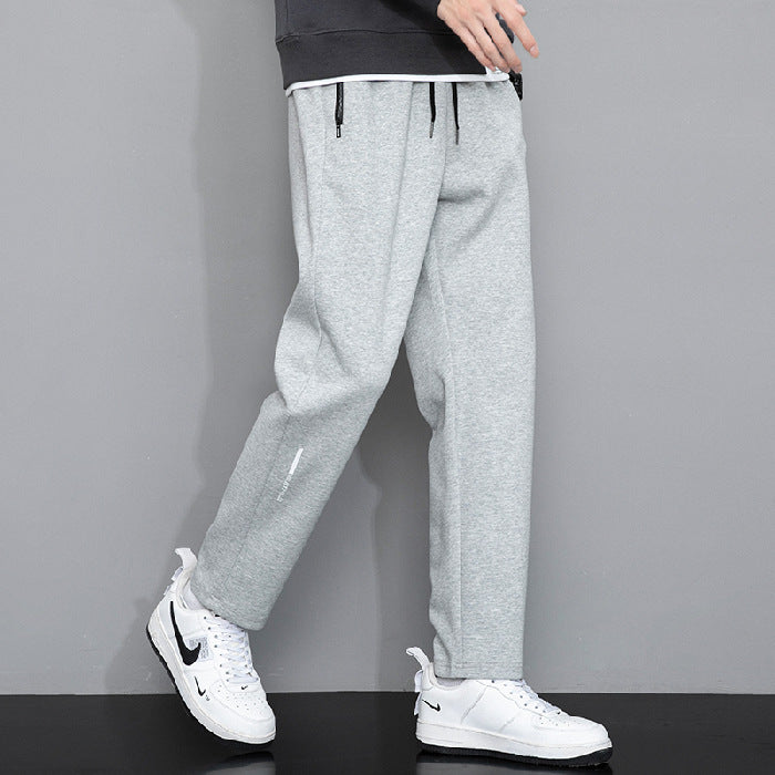 Elastic Waist Straight Leg and Tapered Casual Sports Pants