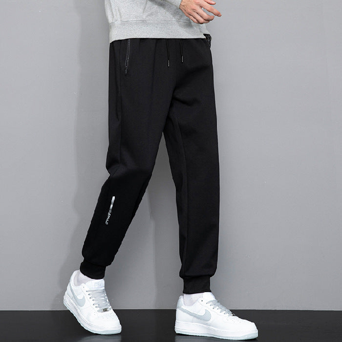 Elastic Waist Straight Leg and Tapered Casual Sports Pants
