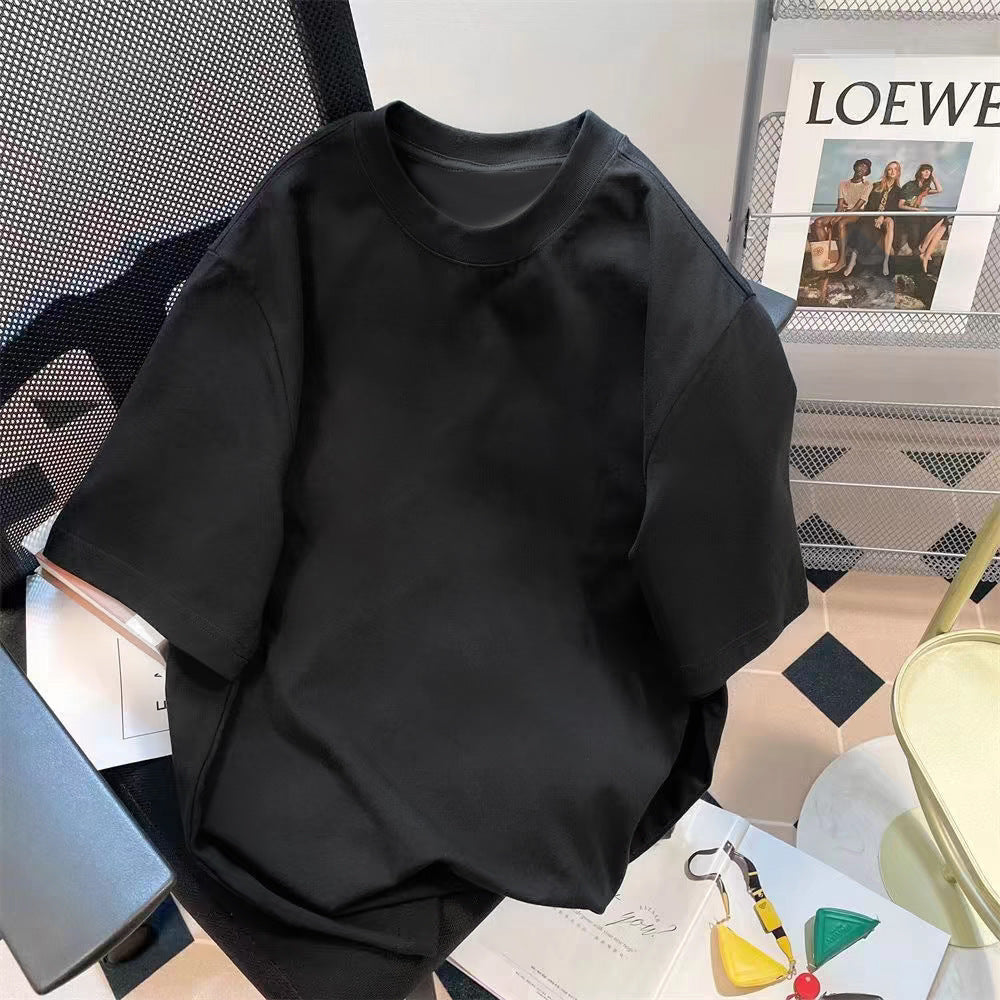 Loose Fit Bear Print Round Neck Short Sleeve T-Shirt