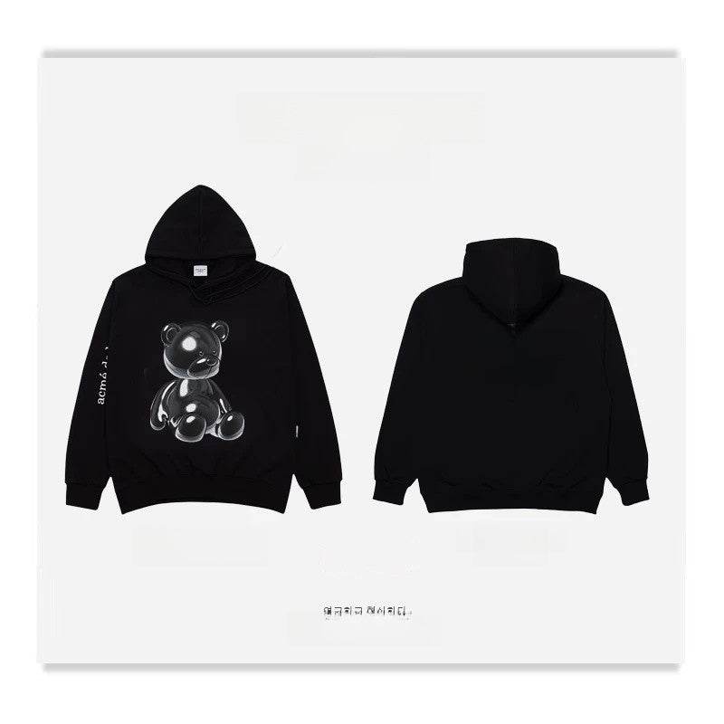 Unisex Cotton Terry Loose Fit Hooded Printed Sweatshirt