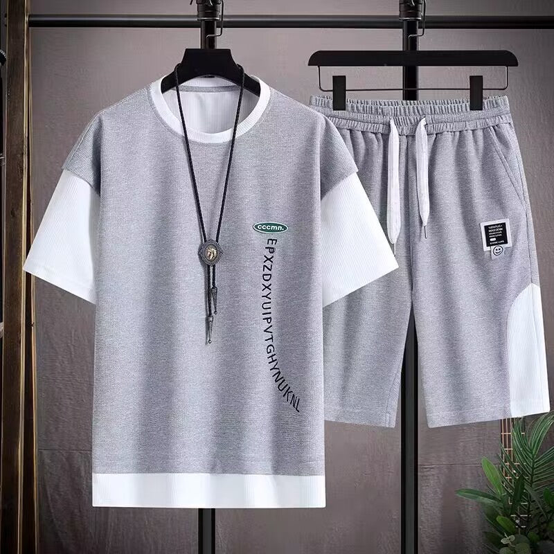 Lightweight Loose Fit Sports Leisure T-Shirt and Shorts Set