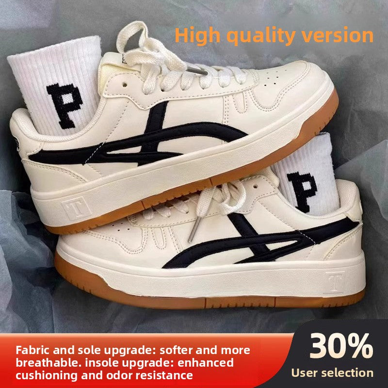 Retro Low Top Thick Sole Lace Up Casual Sneakers