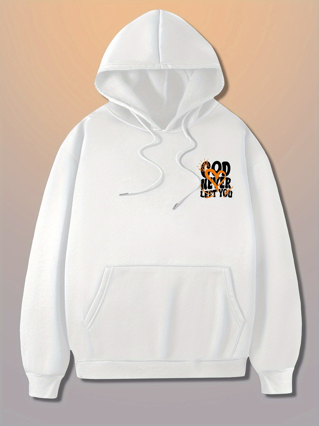 Loose Fit Crown Print Fleece Lined Pullover Sweatshirt