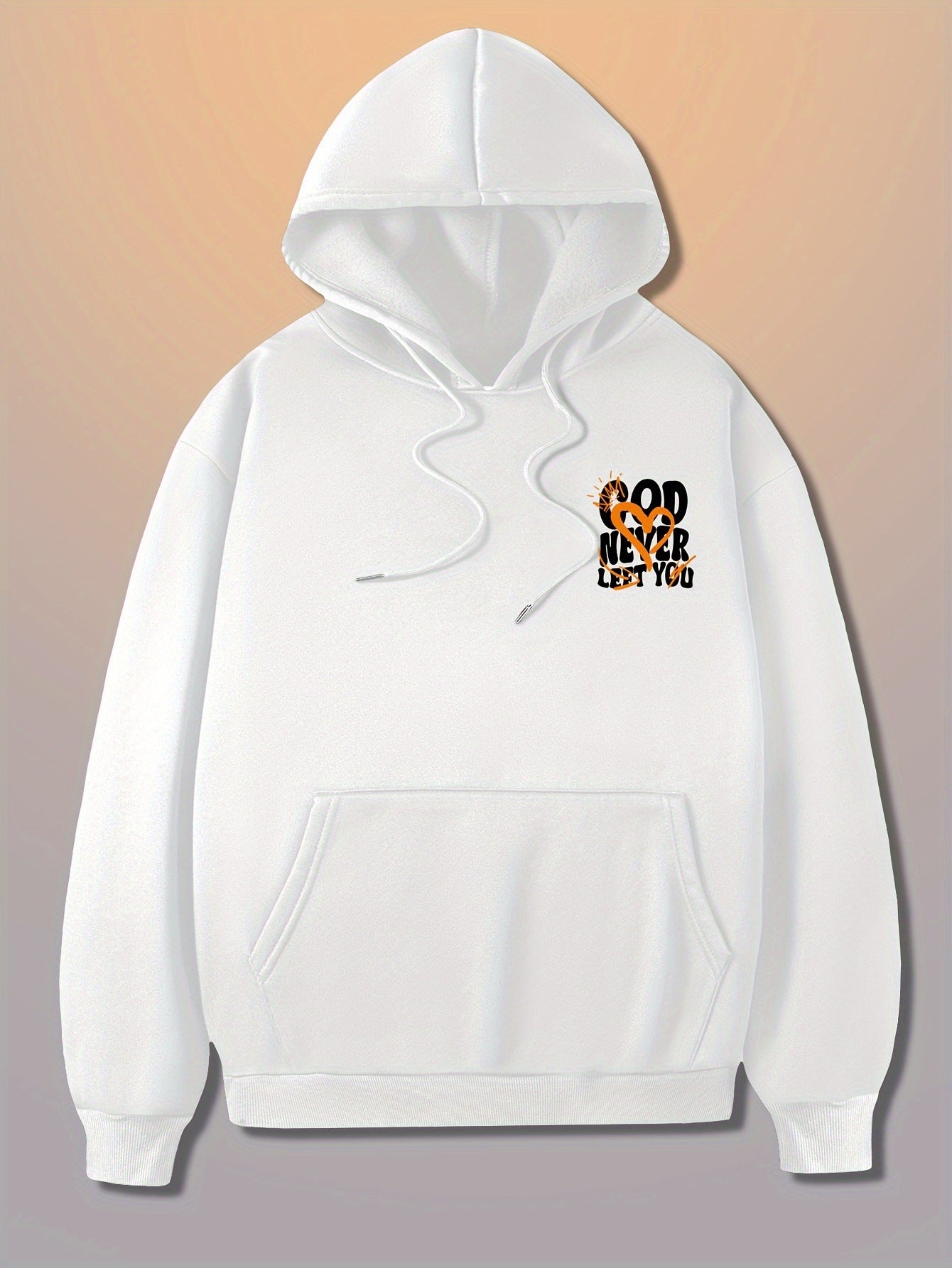 Loose Fit Crown Print Fleece Lined Pullover Sweatshirt