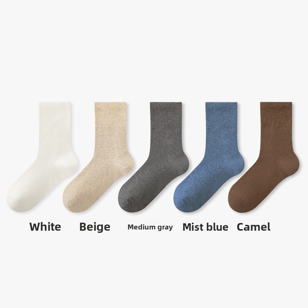 Pure Cotton Antibacterial Mid Calf Unisex Casual Socks