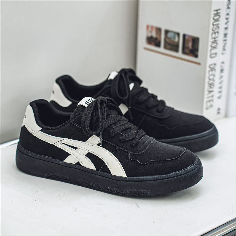 Retro Low Top Thick Sole Lace Up Casual Sneakers