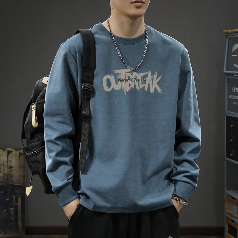 Heavyweight Cotton Loose Fit Long Sleeve Printed T-Shirt