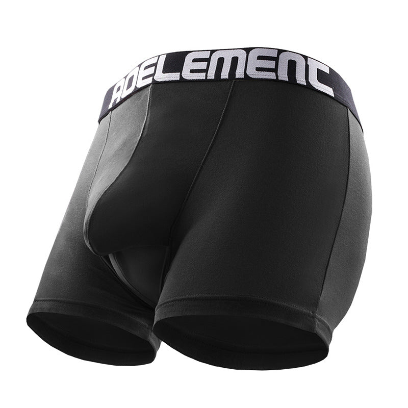 Ice Silk Breathable Mid Waist Boxer Shorts with Separation Design