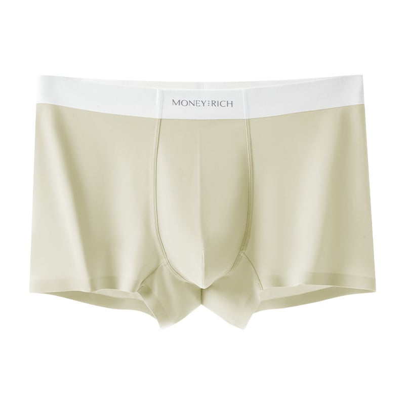 Ice Skin Seamless Antibacterial Mid Waist Boxer Underwear