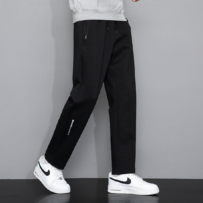 Elastic Waist Straight Leg and Tapered Casual Sports Pants