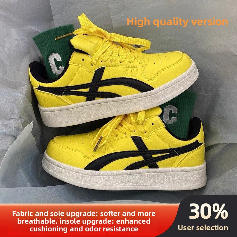 Retro Low Top Thick Sole Lace Up Casual Sneakers