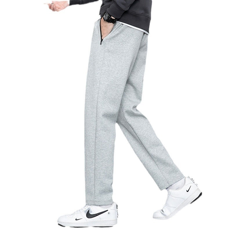 Elastic Waist Straight Leg and Tapered Casual Sports Pants