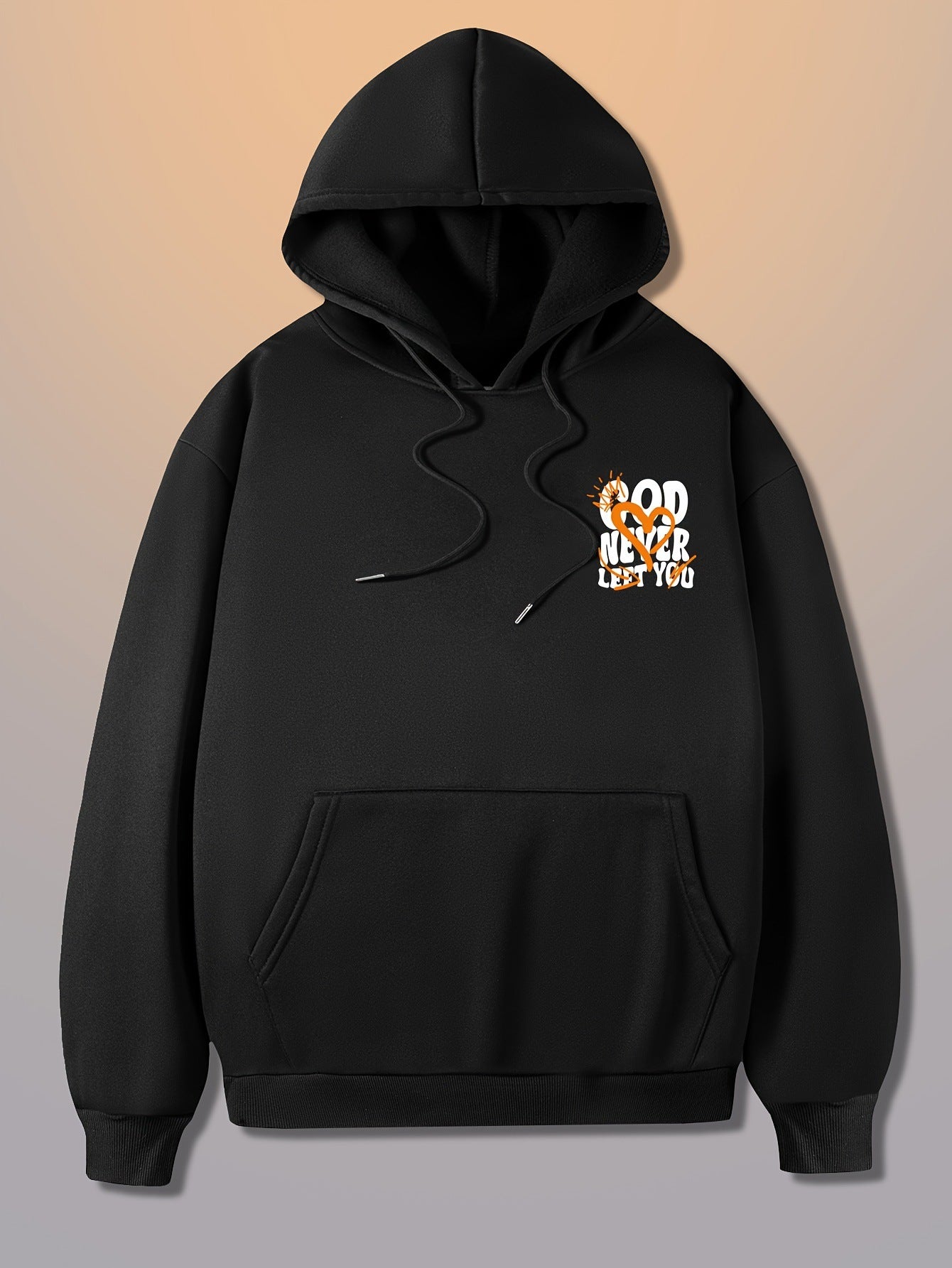 Loose Fit Crown Print Fleece Lined Pullover Sweatshirt