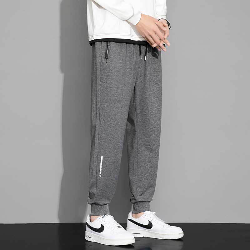 Elastic Waist Straight Leg and Tapered Casual Sports Pants