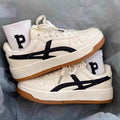 Retro Low Top Thick Sole Lace Up Casual Sneakers