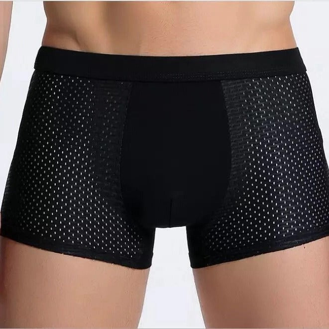 Breathable Ice Silk Mesh Mid Rise Seamless Men’s Underwear