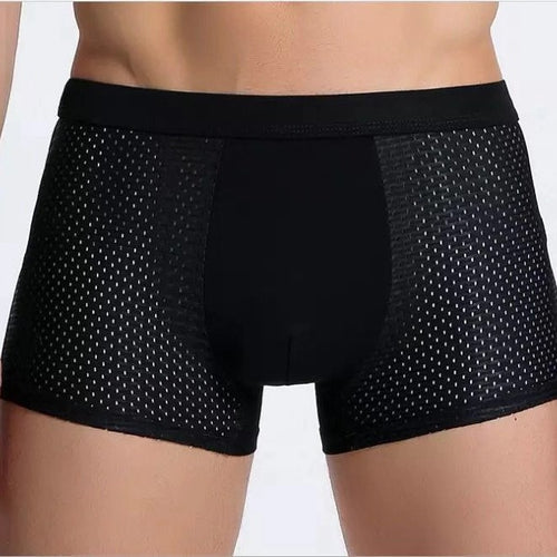 Breathable Ice Silk Mesh Mid Rise Seamless Men’s Underwear
