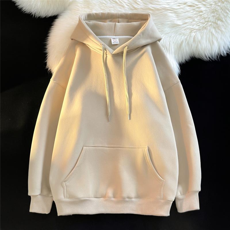Oversized Fleece Lined Hooded Pullover Sweatshirt