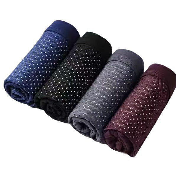 Breathable Ice Silk Mesh Mid Rise Seamless Men’s Underwear