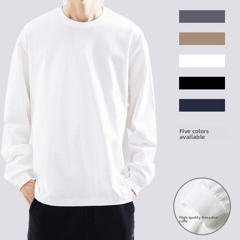 Heavyweight Cotton Oversized Long Sleeve Crewneck T-Shirt