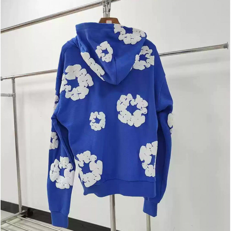 Heavyweight Fleece Lined Loose Fit Printed Hooded Sweatshirt