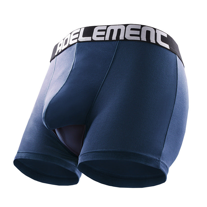 Ice Silk Breathable Mid Waist Boxer Shorts with Separation Design