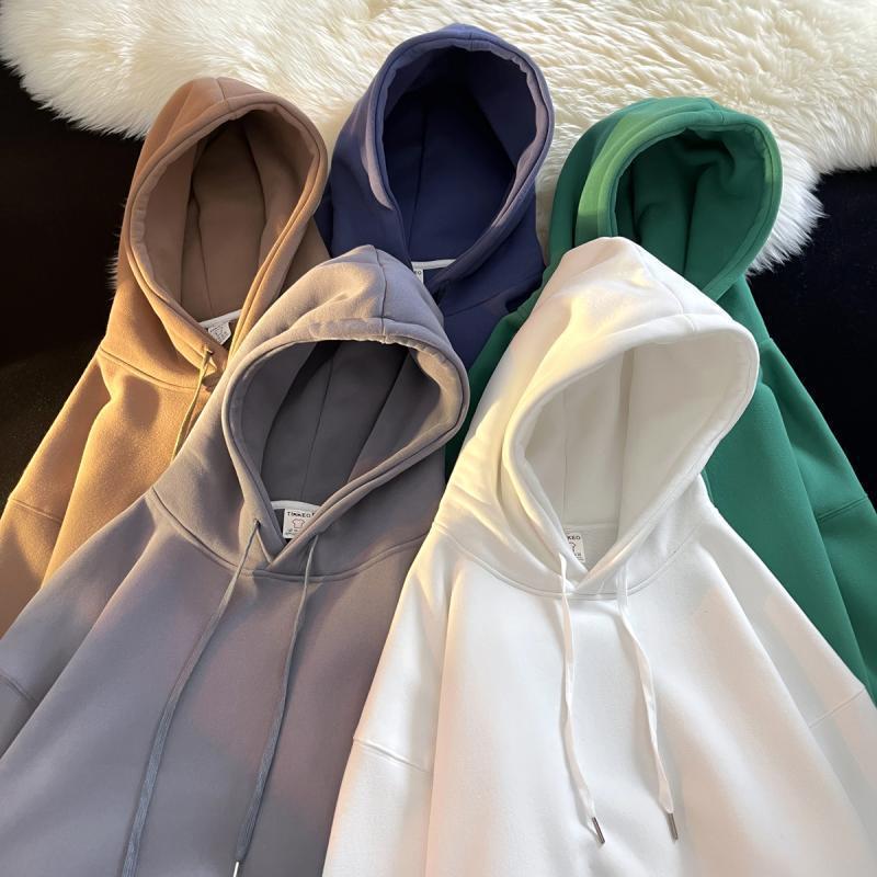 Oversized Fleece Lined Hooded Pullover Sweatshirt