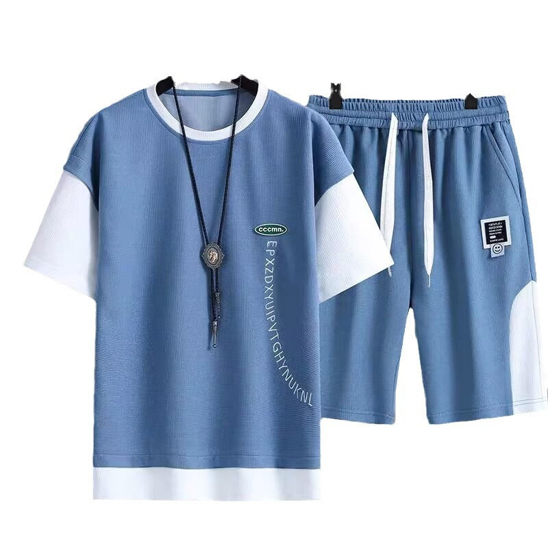 Lightweight Loose Fit Sports Leisure T-Shirt and Shorts Set