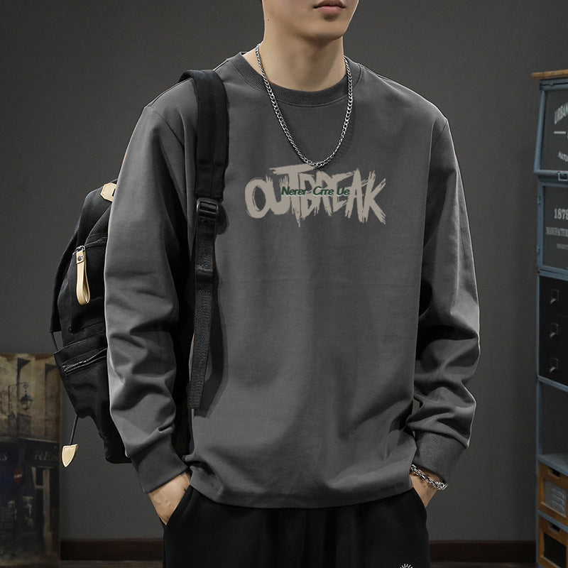 Heavyweight Cotton Loose Fit Long Sleeve Printed T-Shirt