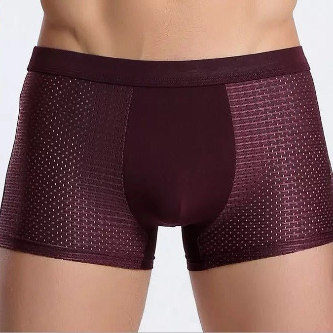 Breathable Ice Silk Mesh Mid Rise Seamless Men’s Underwear