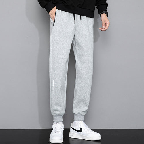 Elastic Waist Straight Leg and Tapered Casual Sports Pants