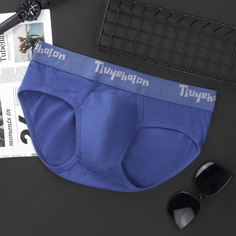 Ribbed Cotton Mid Waist Seamless Men’s Brief Underwear