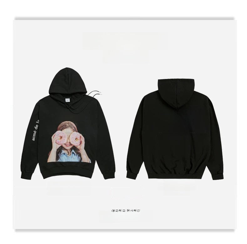 Unisex Cotton Terry Loose Fit Hooded Printed Sweatshirt