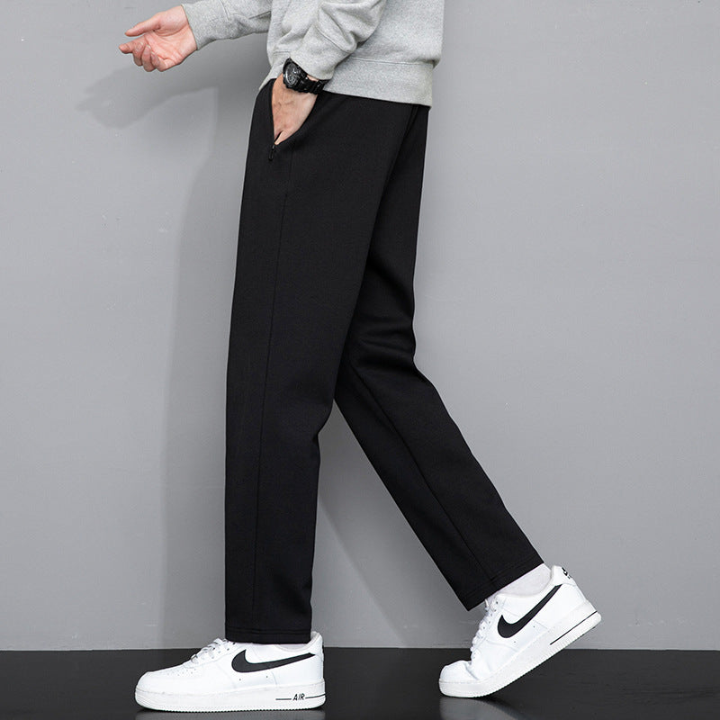 Elastic Waist Straight Leg and Tapered Casual Sports Pants