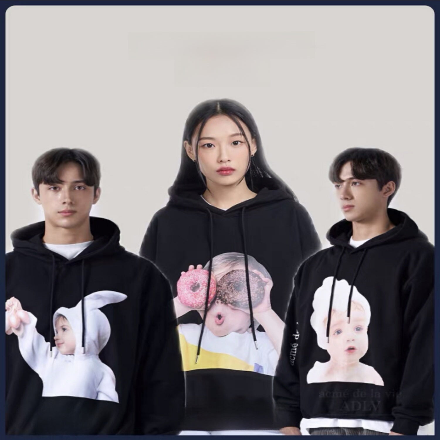 Unisex Cotton Terry Loose Fit Hooded Printed Sweatshirt