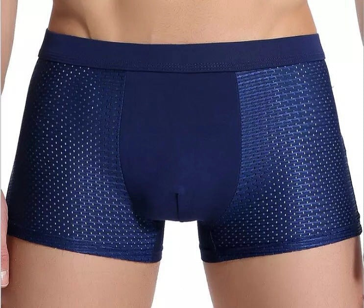 Breathable Ice Silk Mesh Mid Rise Seamless Men’s Underwear