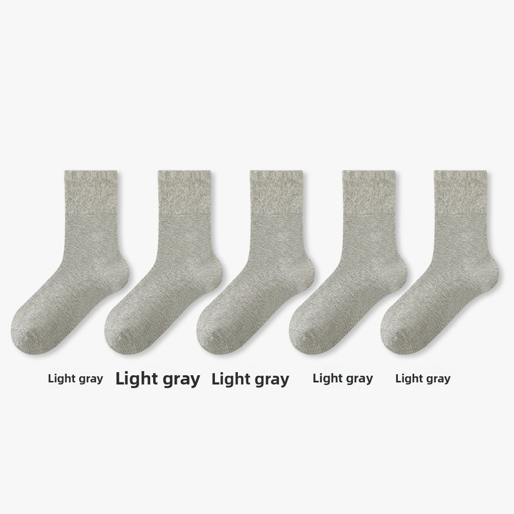 Pure Cotton Antibacterial Mid Calf Unisex Casual Socks