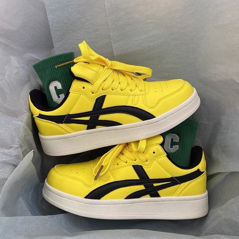 Retro Low Top Thick Sole Lace Up Casual Sneakers