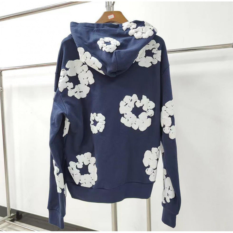 Heavyweight Fleece Lined Loose Fit Printed Hooded Sweatshirt