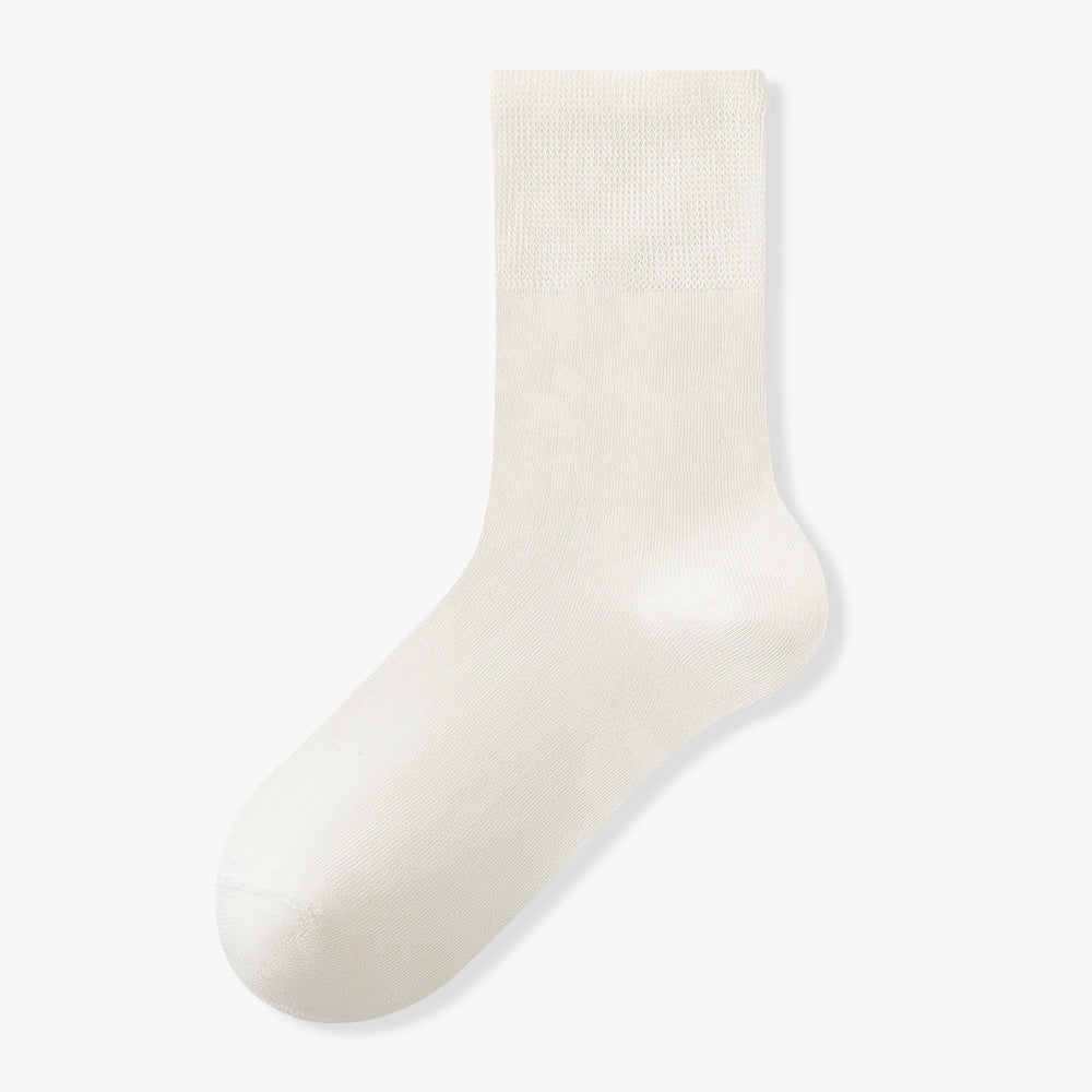 Pure Cotton Antibacterial Mid Calf Unisex Casual Socks