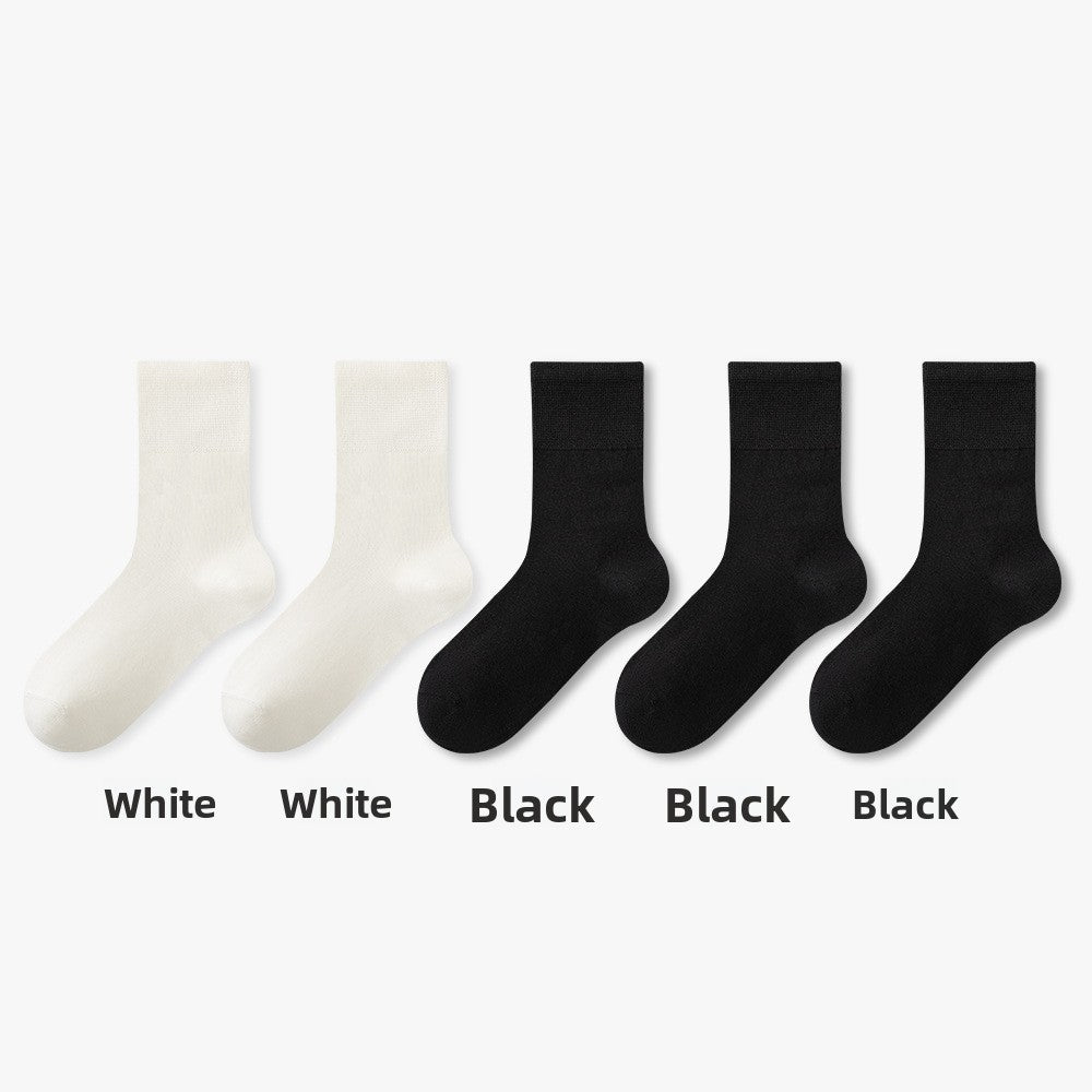 Pure Cotton Antibacterial Mid Calf Unisex Casual Socks